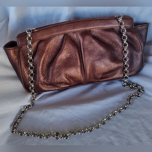 Kate Landry Copper Leather Solid Handbag! - Picture 7 of 16